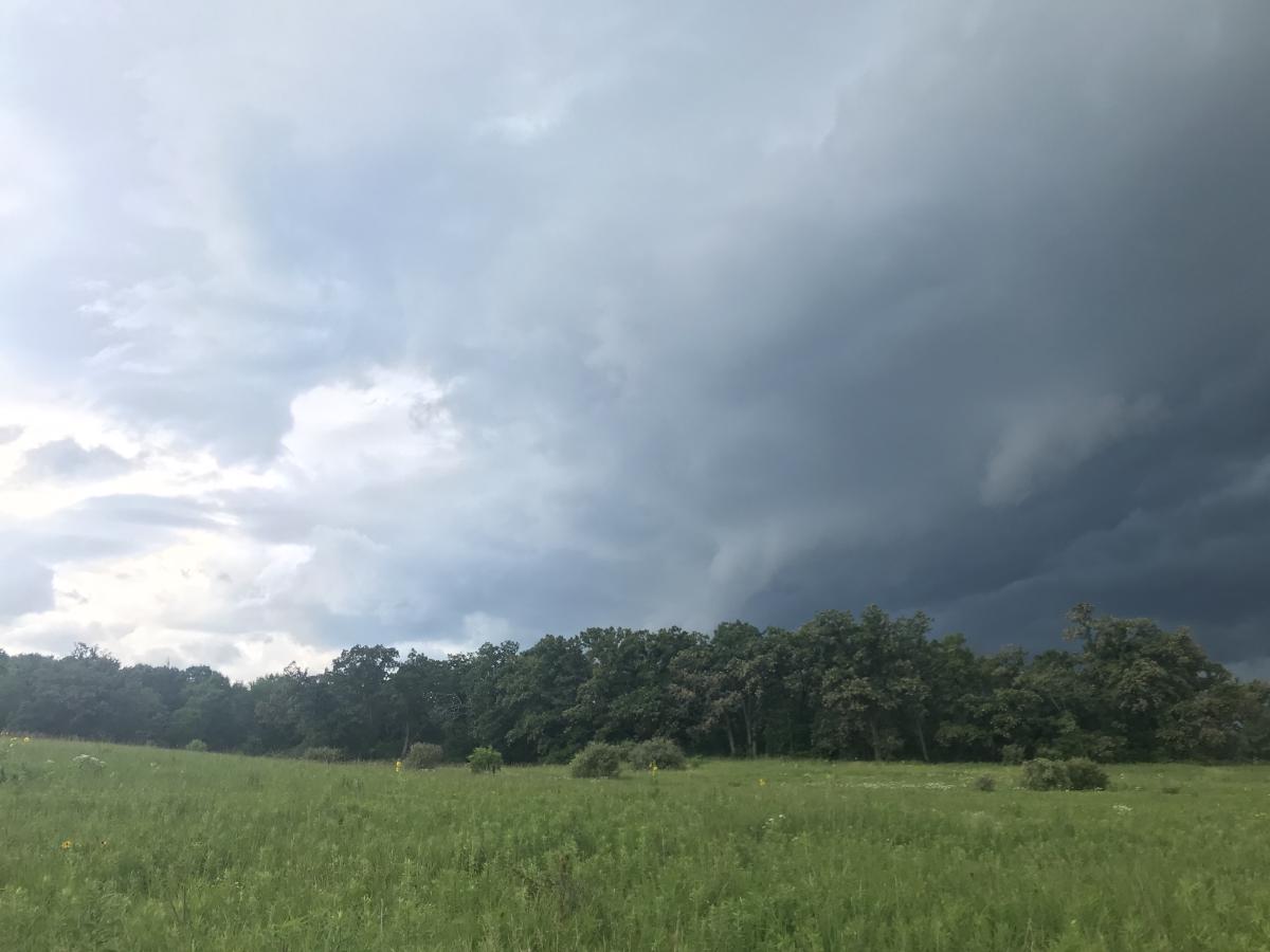 dark clouds over a praire